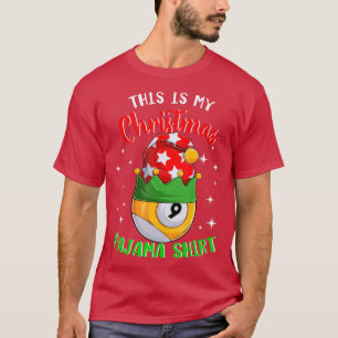 This Is My Christmas Pajama 9 Ball Billiard Playe T-Shirt