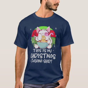This Is My Christmas Pajama Anime Cat Kitty Japane T-Shirt