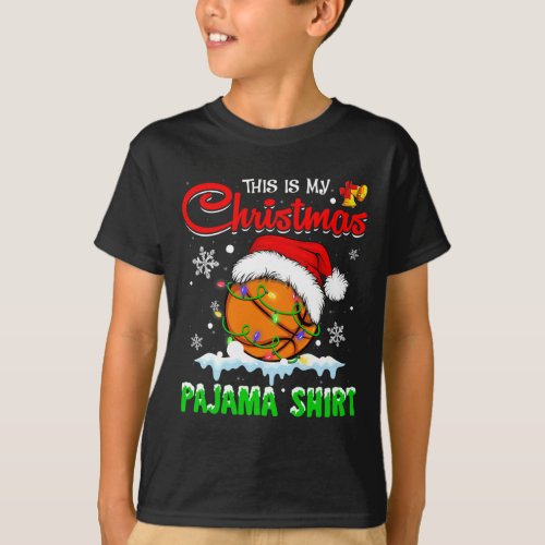 This Is My Christmas Pajama Basketball Lover Xmas  T_Shirt