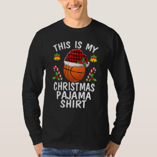 This Is My Christmas Pajama Basketball Santa Boys T-Shirt