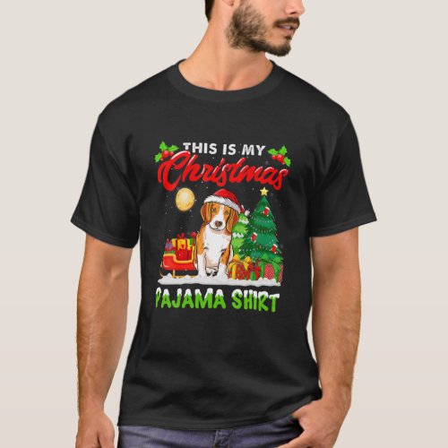 This Is My Christmas Pajama Beagle Sock Dog Dad Mo T_Shirt