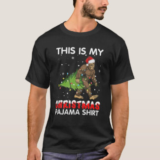 This Is My Christmas Pajama Bigfoot Christmas T-Shirt