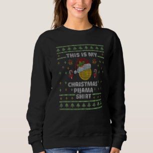 This Is My Christmas Pajama  Bitcoin Santa Hat Sweatshirt