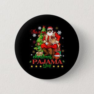 This Is My Christmas Pajama Black African American Button