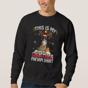 This Is My Christmas Pajama Boxer Dog Lights Santa Sweatshirt