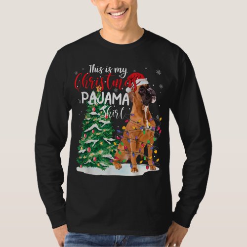 This Is My Christmas Pajama Boxer Dog Lover Gift T_Shirt