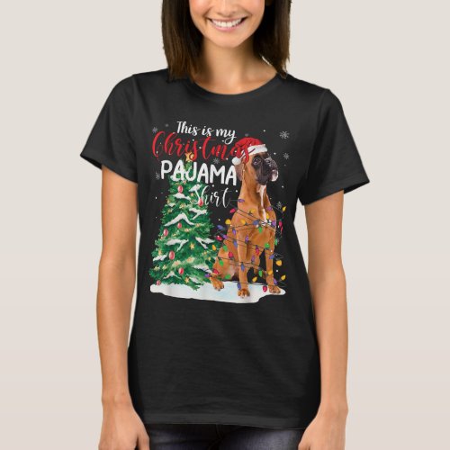 This Is My Christmas Pajama Boxer Dog Lover Gift T_Shirt