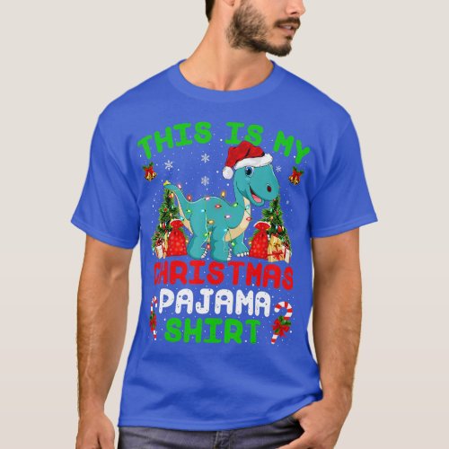 This Is My Christmas Pajama  Brontosaurus Christma T_Shirt