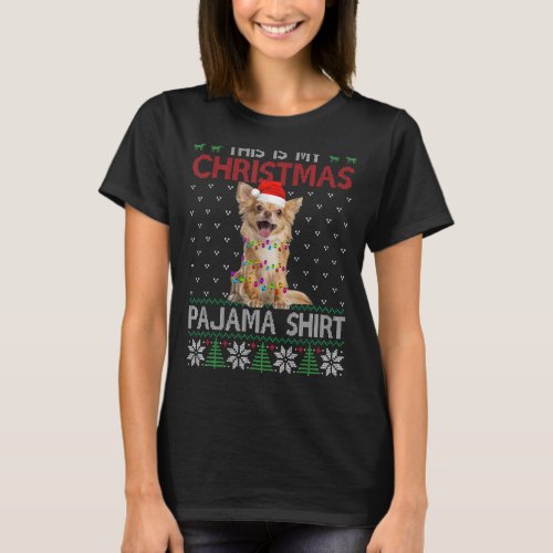 This Is My Christmas Pajama   Chihuahua Light Dog T_Shirt