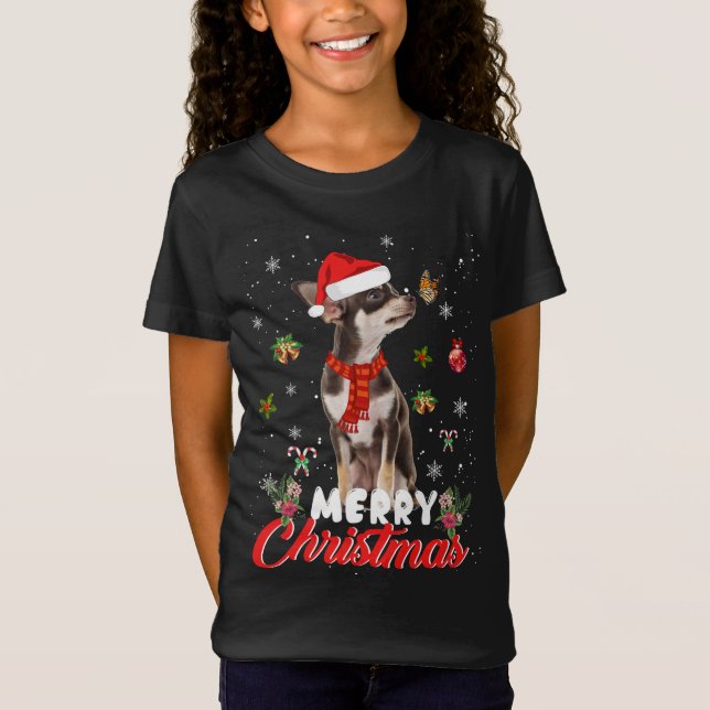 This Is My Christmas Pajama Chihuahua Merry Christ T-Shirt (Front)