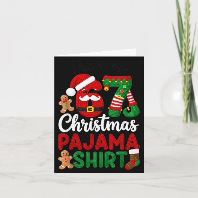 This Is My Christmas Pajama Christmas 67 Family Ma Card (Front)