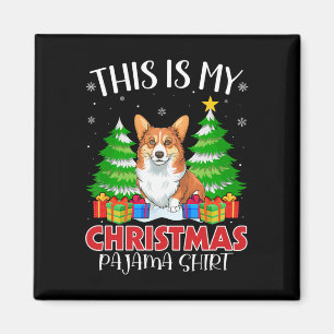 This Is My Christmas Pajama Corgi Dog Xmas Pjs Magnet