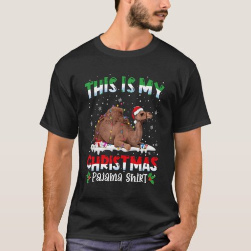 This Is My Christmas Pajama  Cute Camel Animals T_Shirt