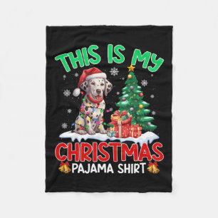 This Is My Christmas Pajama Dalmatian Dog Lovers X Fleece Blanket