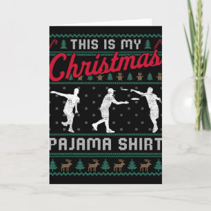 This Is My Christmas Pajama Disc Golf Ugly Sweater Card