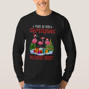 This Is My Christmas Pajama Flamingo Family Xmas T-Shirt