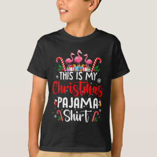 This Is My Christmas Pajama Flamingos Holiday Fun T-Shirt