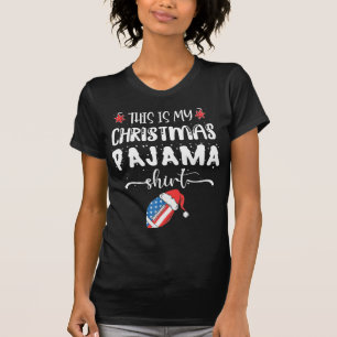 This Is My Christmas Pajama Fun American Football T-Shirt