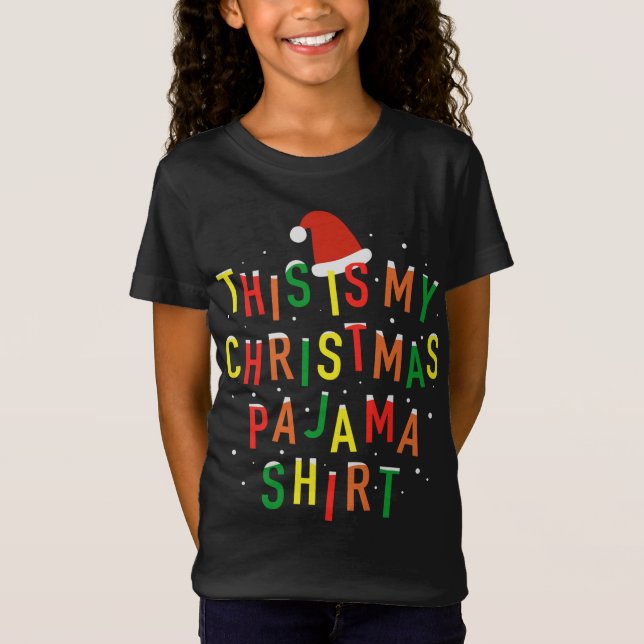 This Is My Christmas Pajama Funny Christmas Holida T-Shirt (Front)
