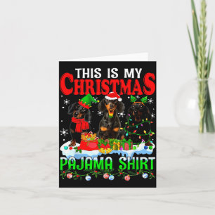 This Is My Christmas Pajama Funny Dachshund Dog Lo Card
