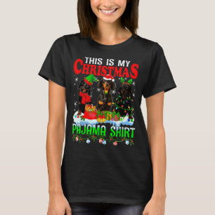 This Is My Christmas Pajama Funny Dachshund Dog Lo T-Shirt