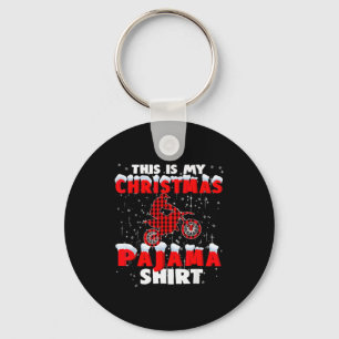 This Is My Christmas Pajama Funny Dirt Bike Motocr Keychain