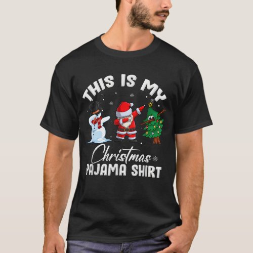This Is My Christmas Pajama Funny Matching Family T_Shirt