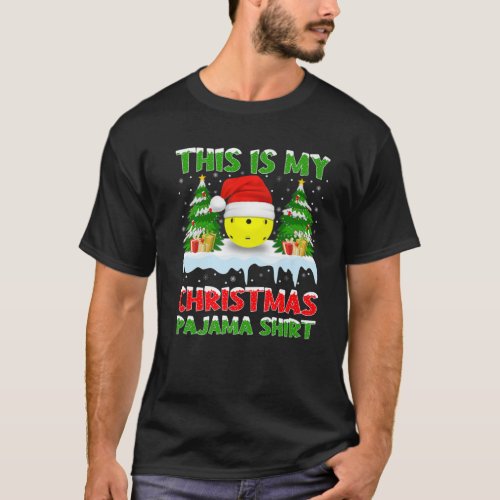 This Is My Christmas Pajama Funny Pickleball Chris T_Shirt
