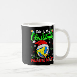 This Is My Christmas Pajama Funny Volleyball Lover Coffee Mug