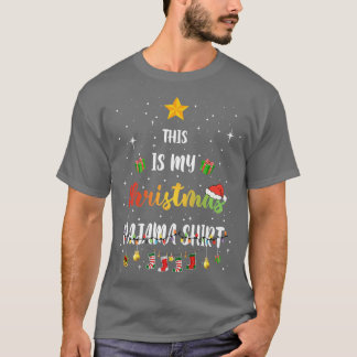 This is My Christmas Pajama  Funny Xmas Light Tree T-Shirt
