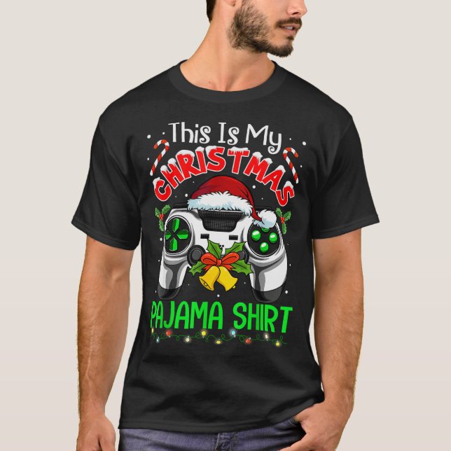 This Is My Christmas Pajama Gamer Video Game Boys  T-Shirt (Front)
