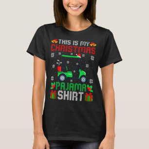 This Is My Christmas Pajama Golf Cart Xmas Srt Gol T-Shirt