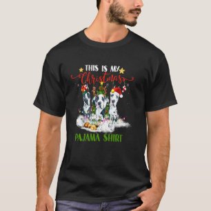This Is My Christmas Pajama  Great Dane Dog Santa  T-Shirt