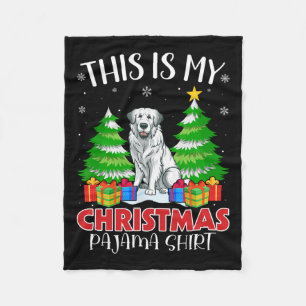 This Is My Christmas Pajama Great Pyrenees Dog Xma Fleece Blanket