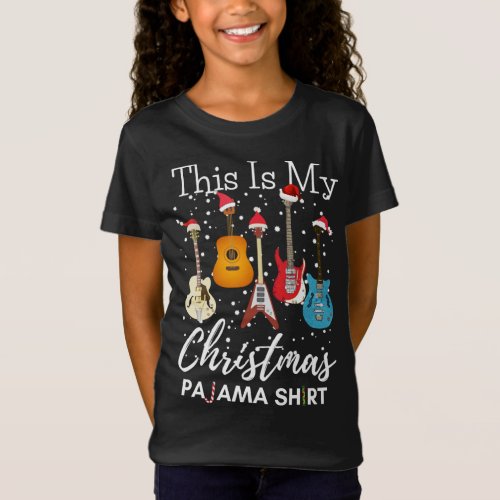 This Is My Christmas Pajama Guitar Guitarist Music T_Shirt