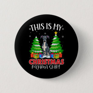 This Is My Christmas Pajama Italian Greyhound Dog Button