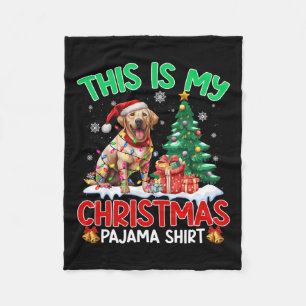 This Is My Christmas Pajama Labrador Retriever Lov Fleece Blanket