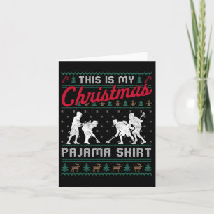 This Is My Christmas Pajama Lacrosse Ugly Sweater Card
