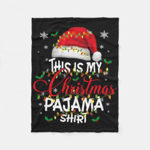 This Is My Christmas Pajama Lights Men Women Kid Fleece Blanket