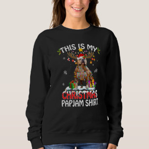 This Is My Christmas Pajama Pit Bull Lights Santa  Sweatshirt