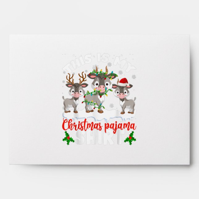 This Is My Christmas Pajama Santa Goat Lover Gift Envelope (Front)