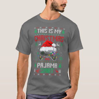 This Is My Christmas Pajama Santa Hat Video Game S T-Shirt