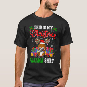 This Is My Christmas Pajama Santa Reindeer Platypu T-Shirt