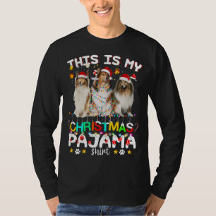 This Is My Christmas Pajama Shetland Sheepdog Funn T-Shirt