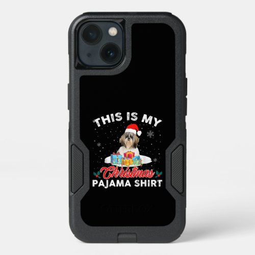 This Is My Christmas Pajama Shih Tzu Dog Mom Dad  iPhone 13 Case