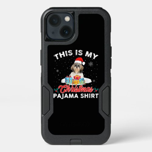 This Is My Christmas Pajama Shih Tzu Dog Mom Dad  iPhone 13 Case