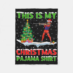 This Is My Christmas Pajama Shirt Biathlon Christm Fleece Blanket