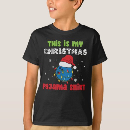 This Is My Christmas Pajama Shirt Bowling Theme