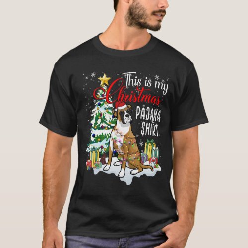 This Is My Christmas Pajama Shirt Boxer Dog Lover 