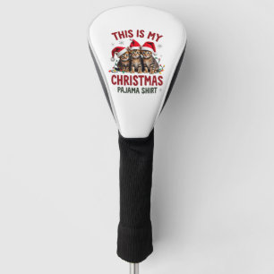 This Is My Christmas Pajama Shirt Cat Lover Funny  Golf Head Cover